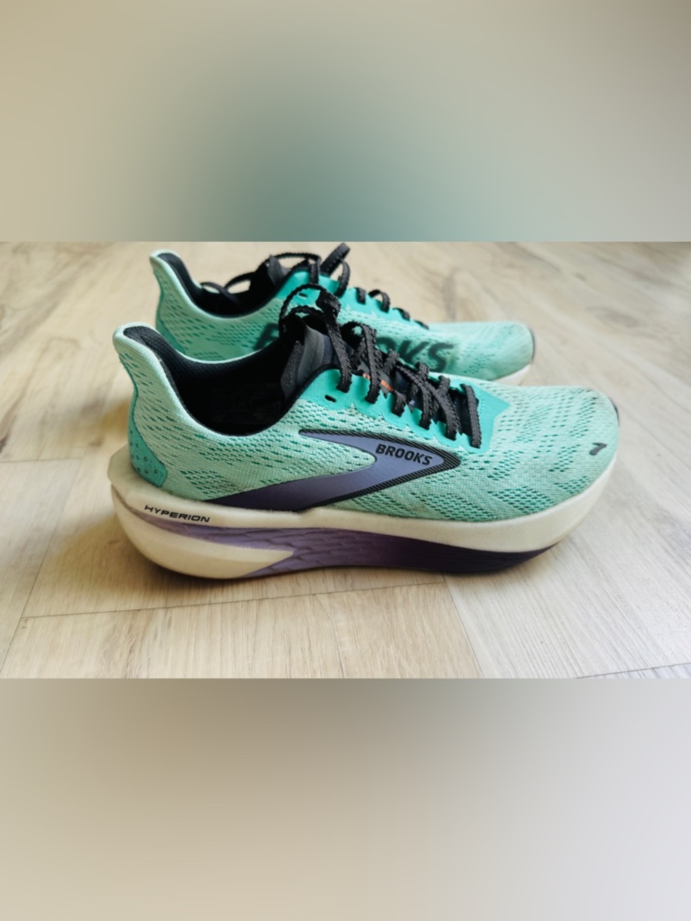Brooks Women's Hyperion 2 Running Shoe - Teal, Purple, Black - Picture 4 of 5